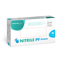 Rękawice nitrylowe Master Glove Nitrile PF Simple w kolorze niebieskim